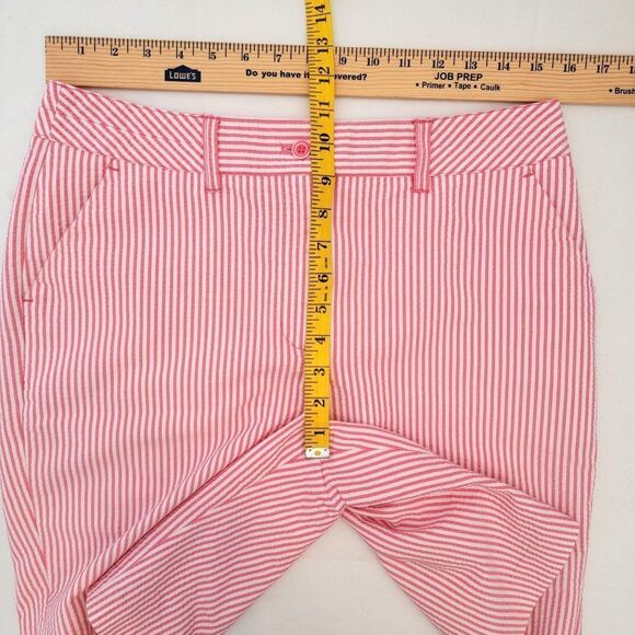 EP Pro Womens Size 8 Pink White Seersucker Golf Shorts Pink Striped 9 in Inseam - Picture 6 of 7